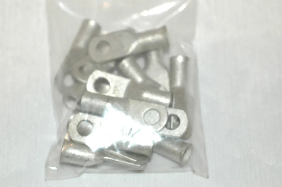Molex Bcl414-Pl Ring Tongue Terminal 4 Gauge Wire 1/4 Hole Tin Plated Bag Of 15 1