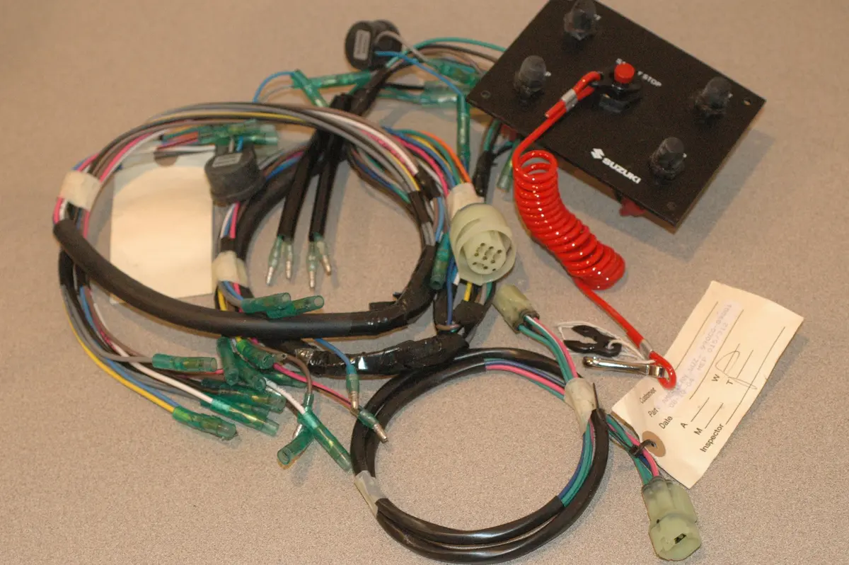 Suzuki 990C0-89001 Dual Engine Start Stop Panel Harness Emergency Kill Switch 1