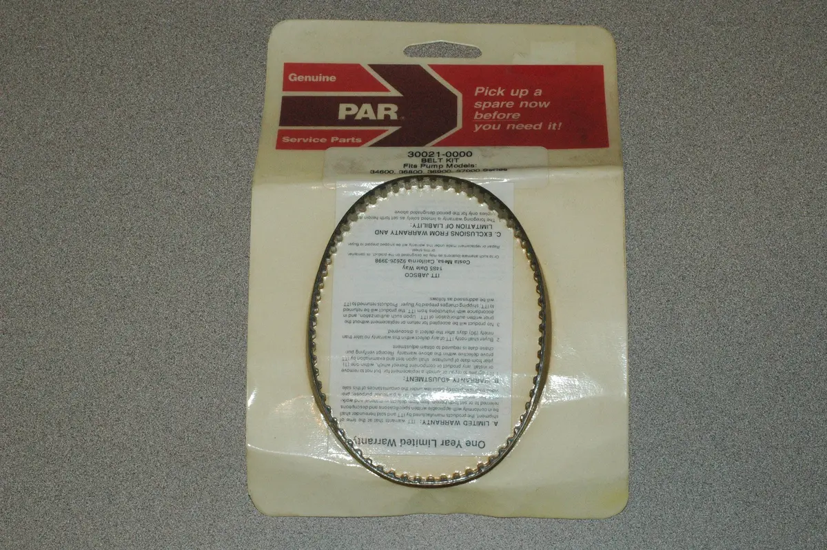 Par Jabsco 30021-0000 Pump Belt For 34600, 36800, 36900, 37000 Series Pumps 1