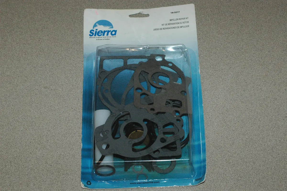 Sierra 18-3217 Water Pump Impeller Rebuild Kit Mercury Marine Quicksilver Mercruiser 46-96148A5 1