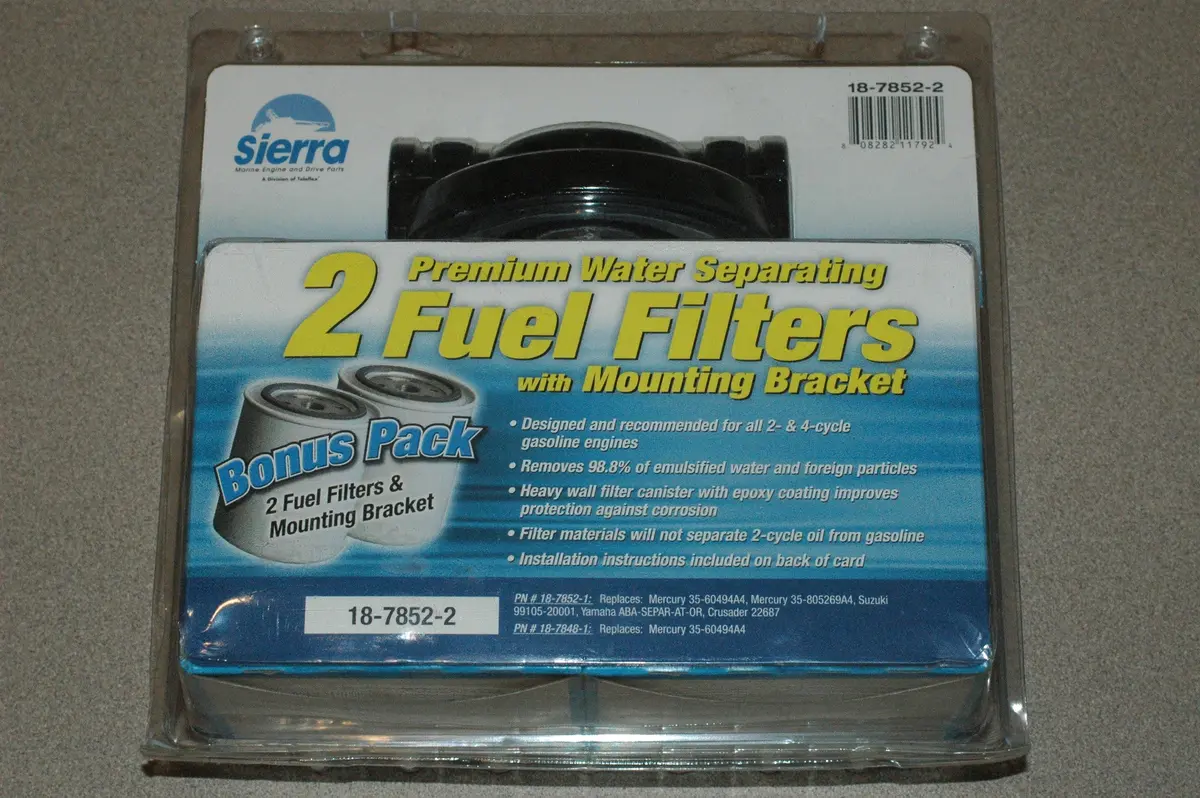 Sierra 18-7852-2 Water Separator Filter Kit Mounting Bracket Two18-7845 Filters 1