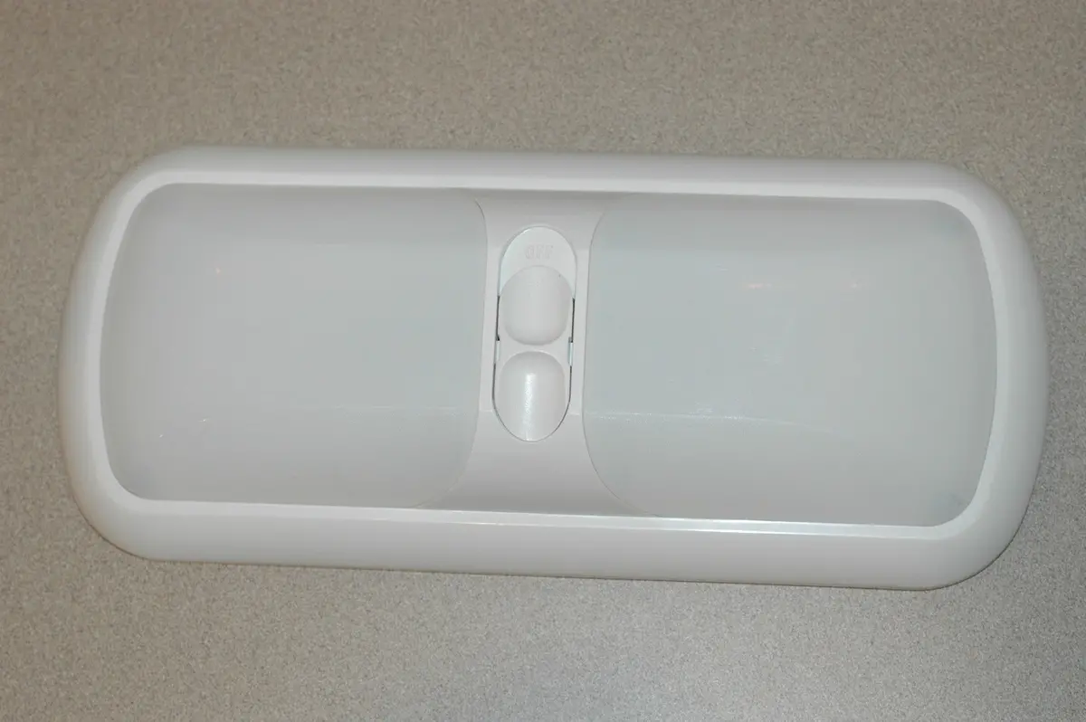 Interior Rv Boat 12V Double Cabin Light Flush Mount With Switch Two Bulb 1