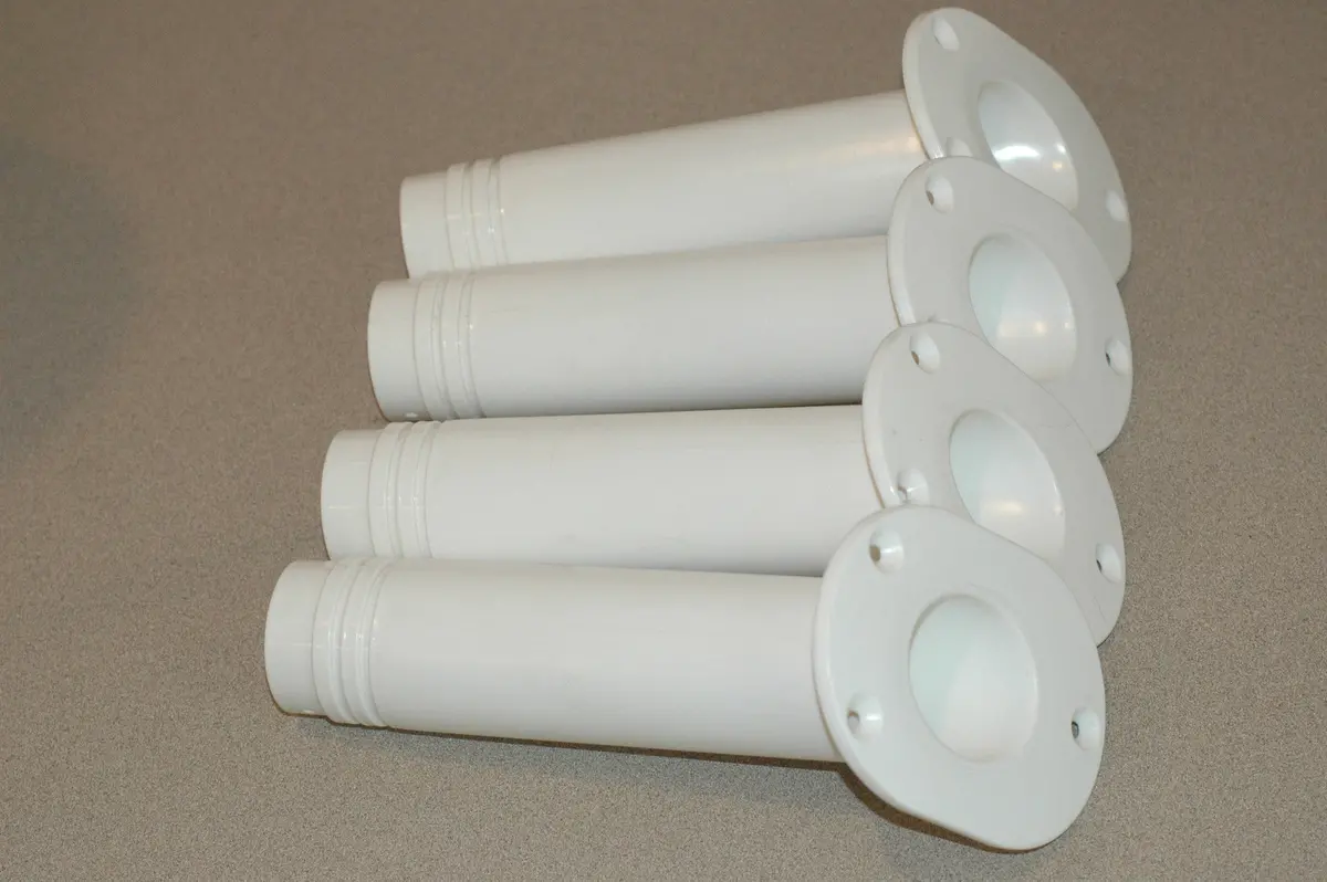 Nylon Rod Holder Set Of 4 Flush Mount Rod Holders In White 1