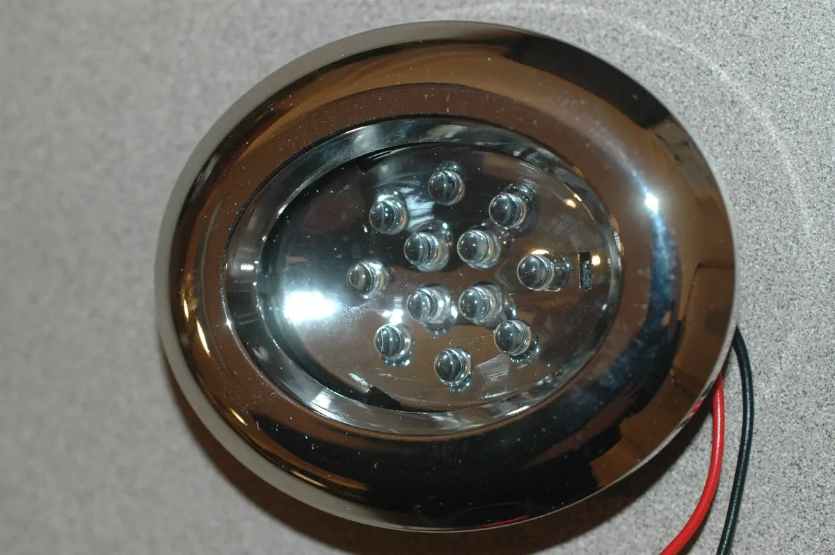 00652-N-Led Oval Flush Mount Light Chrome Finish 2 3/4 X 3 1/4 1