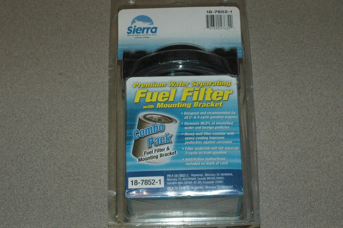 Sierra 18-7852-1 Water Separator Fuel Filter Kit With Mounting Bracket Mercury 35-60494A4 1