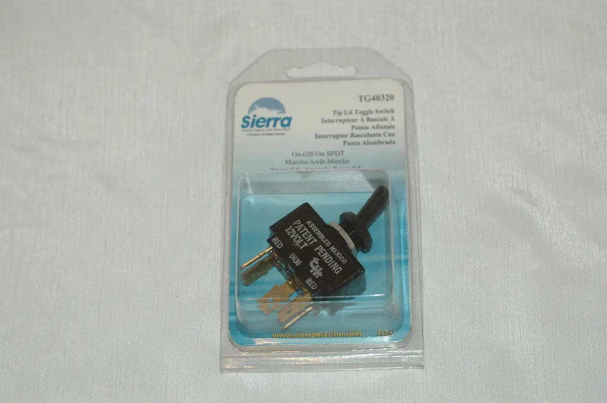 Sierra Tg 40320 Tip Lit Red Lighted Cutler Hammer On-Off-On Spdt Toggle Switch 1