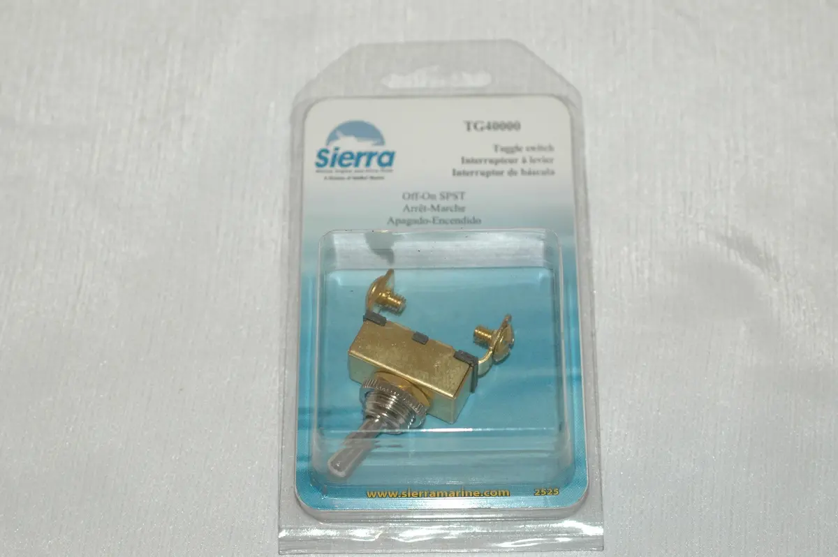 Sierra Tg 40000 Off-On Spst Heavy Duty Brass Toggle Switch 1