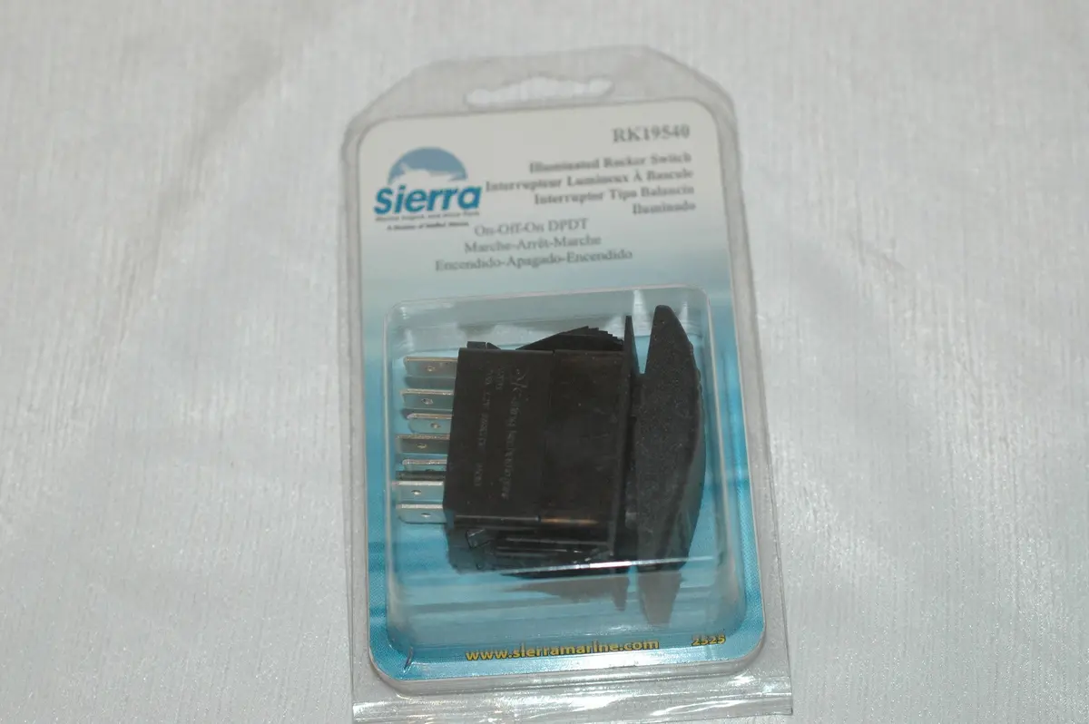 Sierra Rk 19540 Illuminated Red Lighted Calrling Vjd1 Rocker Switch 1