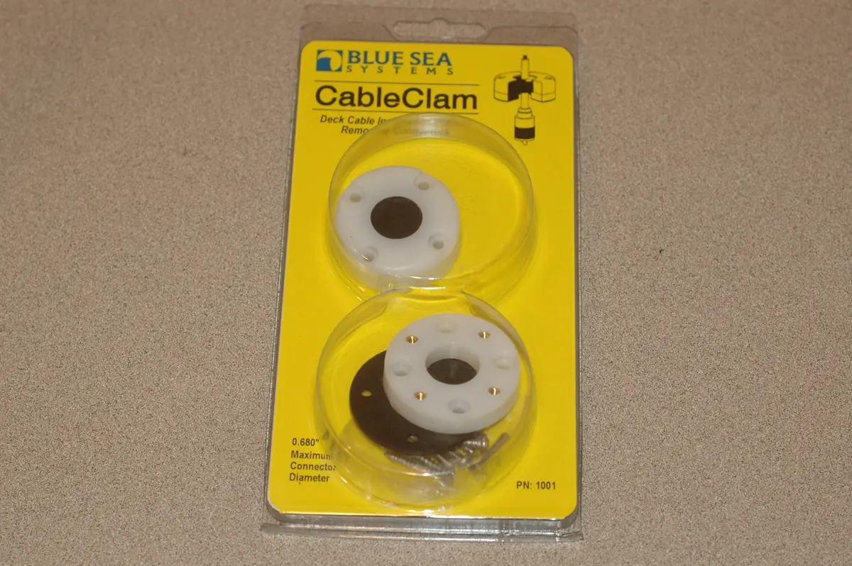 Blue Sea Systems 1001 Cable Clam Waterproof Cable Deck Pass Through 1