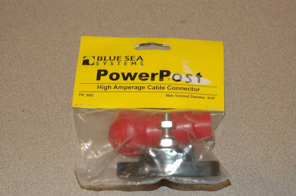 Blue Sea Systems 2002 Power Post High Amp Cable Connector With Insulator Cap 1