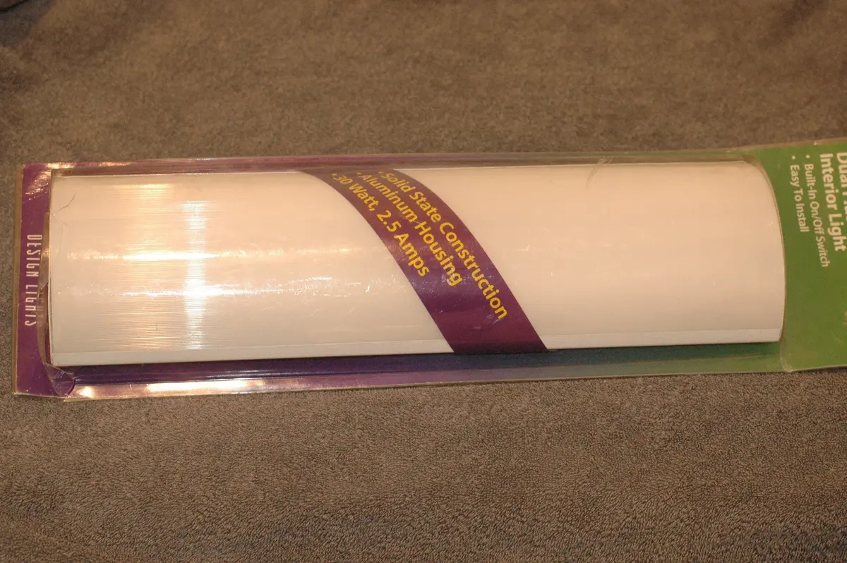 Guest 80460 Dual Fluorescent Interior Cabin Light Built-In On/Off Switch 12V 30 Watt 1