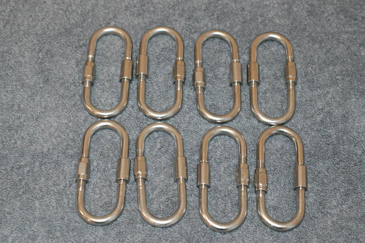 Bag Of Eight (8) Stainless Steel Quick Links S-Hook 1