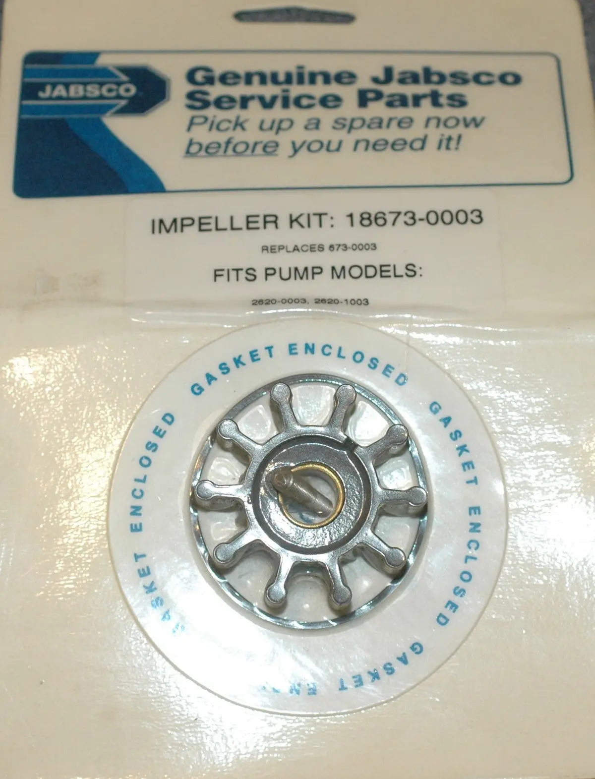 Jabsco 18673-0003 Impeller Kit For Pump Models 2620-0003 And 2620-1003 1