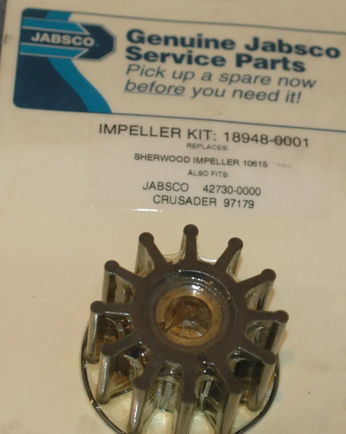 Jabsco 18948-0001 Impeller Kit Replaces Sherwood 10615, Jabsco 42730-0000, And Crusader 97179 1