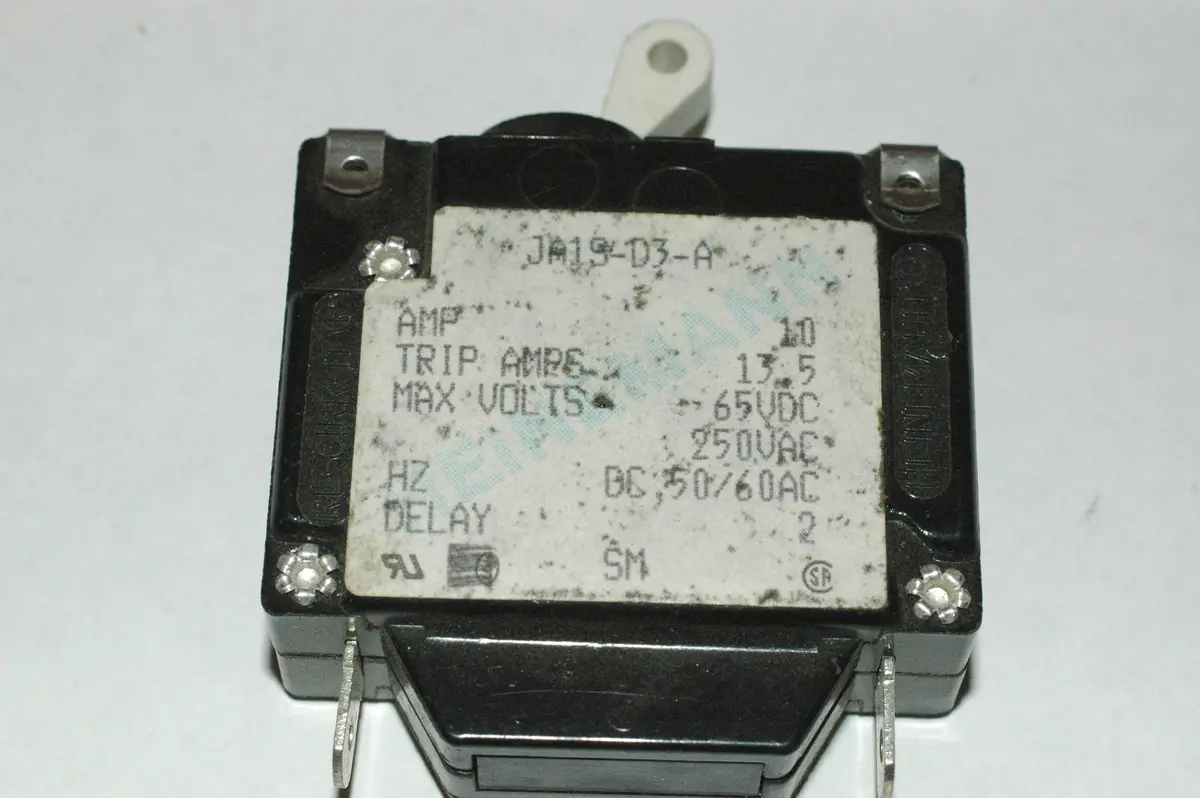 Heinemann Ja1s-D3-A Single Pole Circuit Breaker 10 Amp 1
