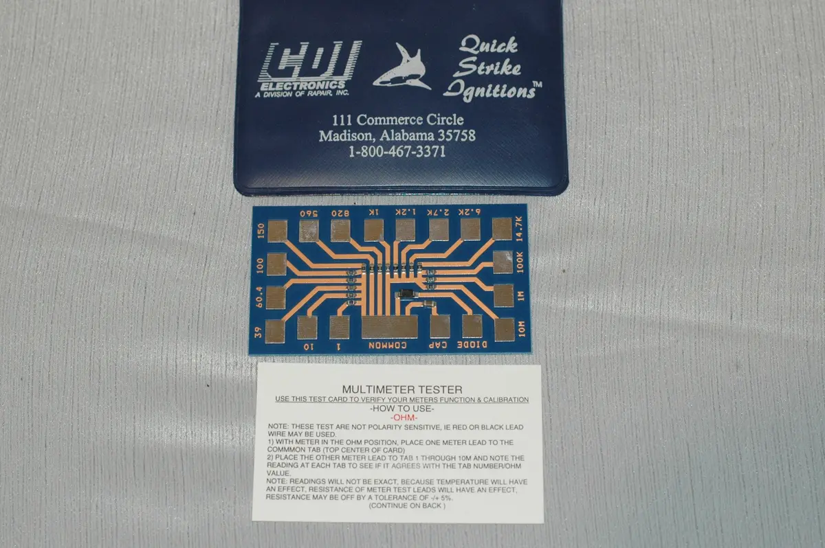 Cdi Electronics Resistor Test Circuit Card 511-9800 1