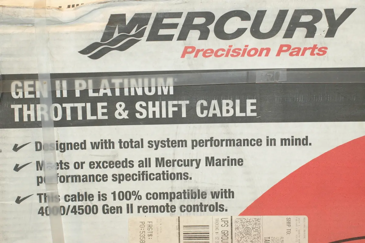 Mercury Marine Quicksilver 883720A26 Gen Ii Platinum Throttle Shift Cable 1