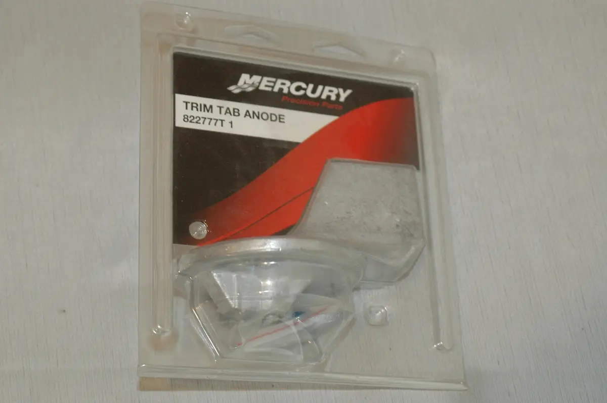Mercury Quicksilver 822777T1 Trim Tab Anode With Bolt 1