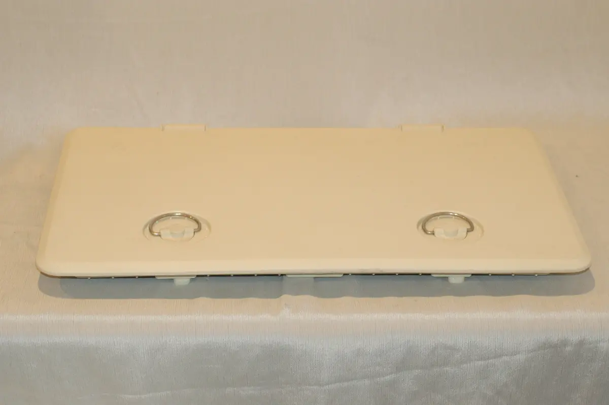 T-H Marine Deck Access Hatch Off White For 20 1/5"X10 5/8" Cutout 1