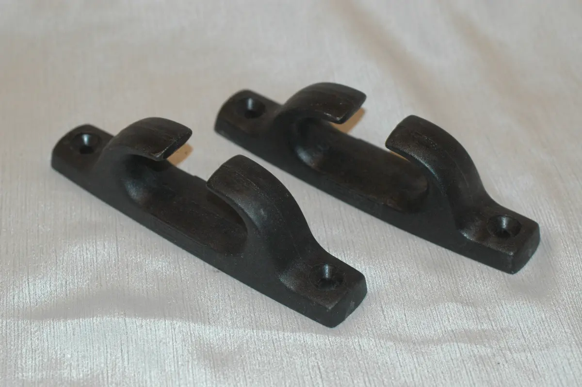 Forespar 950000 Mf770 Black Marelon 6" Deck Chock Rope Guide 2Pak 1