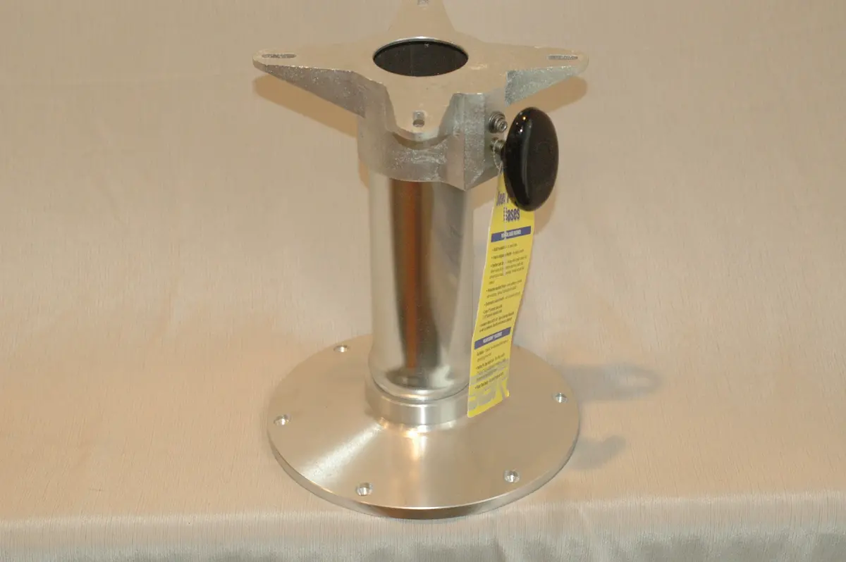Garelick 75230 Seat Pedestal With Spider Locking Swivel 12" High 1