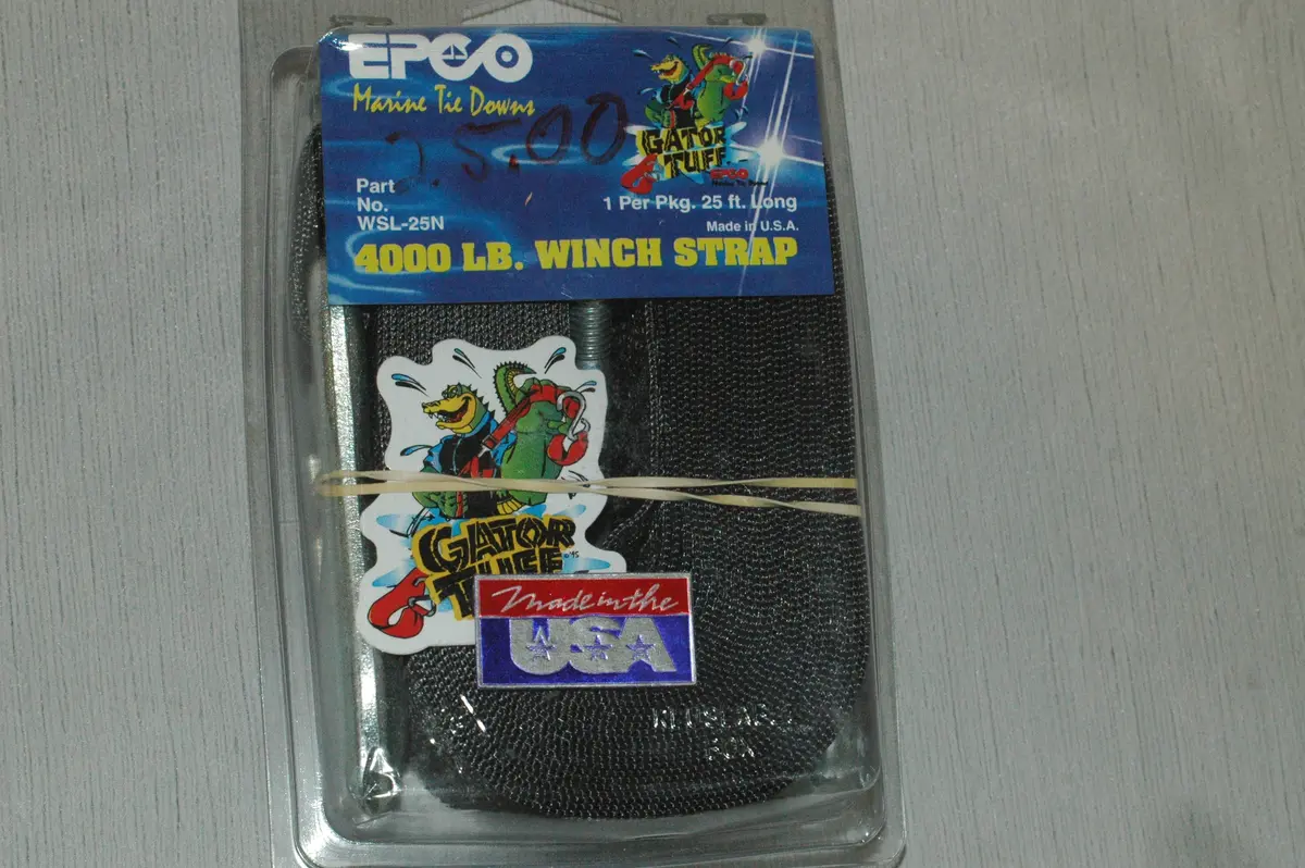Epco Wsl-25N 4,000 Lb 25' Winch Strap With Snap Hook 1