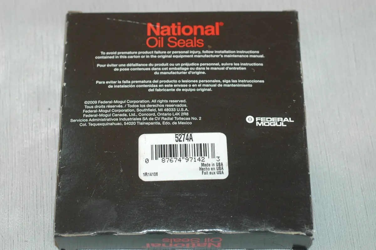 National Oil Seal 5274A Includes Gasket 1