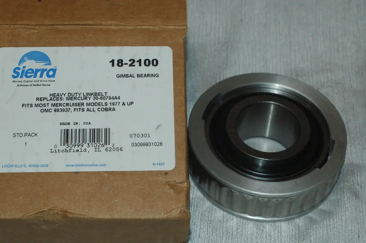 Sierra 18-2100 Heavy Duty Gimbal Bearing Merc 30-60794A4 Cobra 983937 1