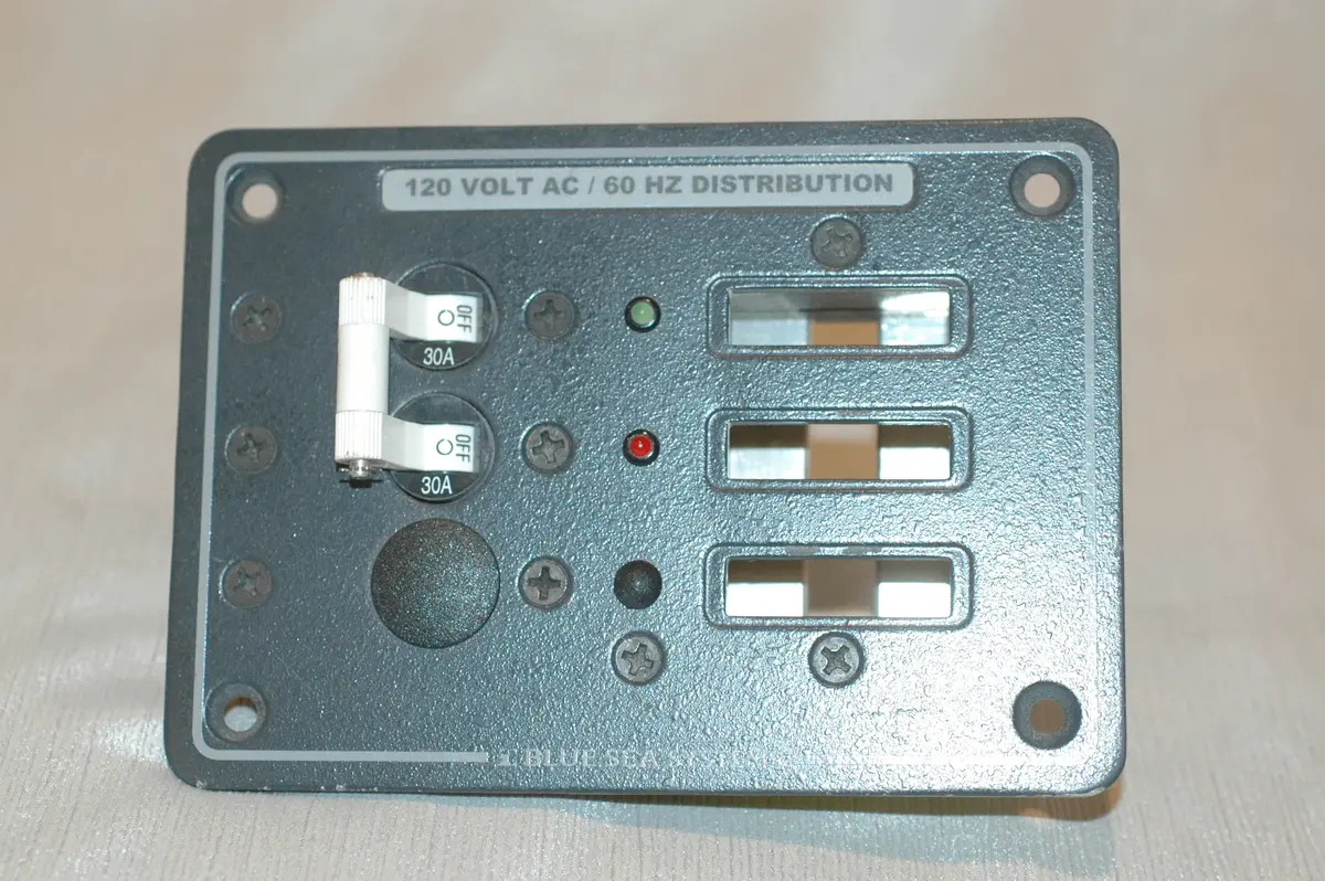 Blue Sea 8029 Breaker Panel 120V (Note: Some Parts Missing Examine Photo) 1