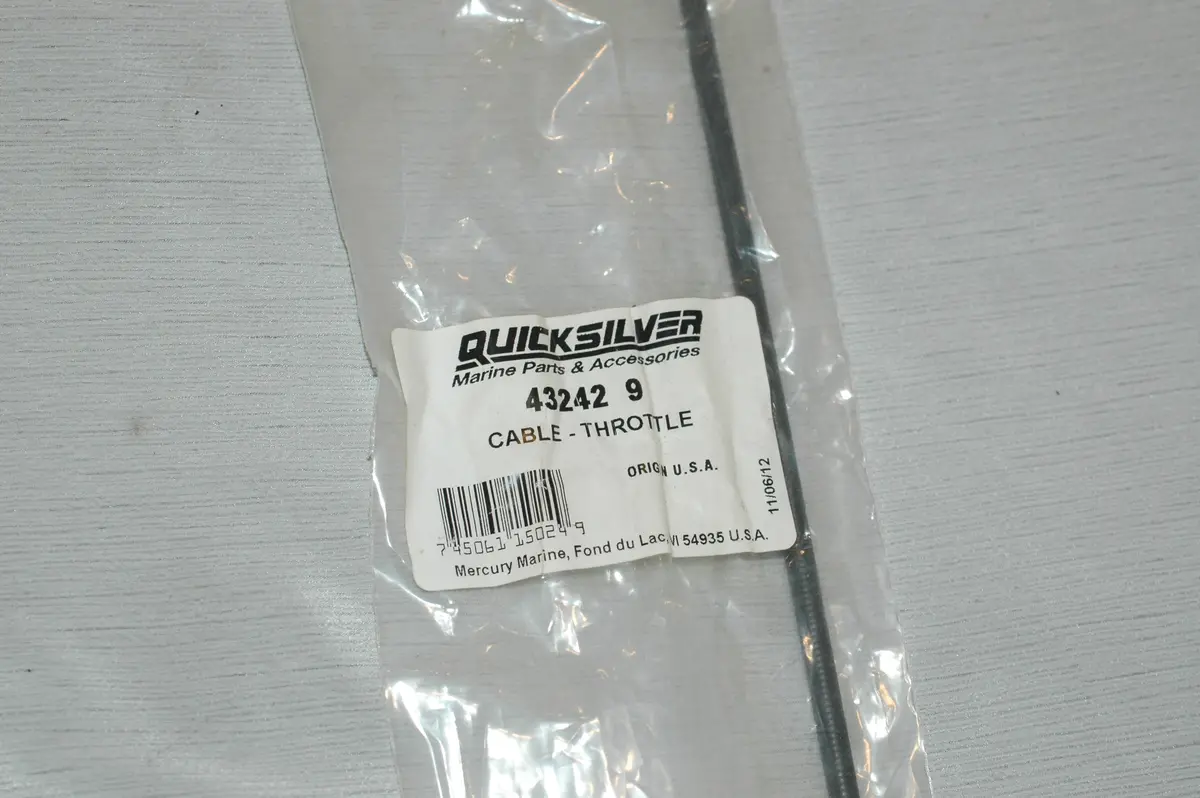 Genuine Mercury Marine Quicksilver 43242 9 Throttle Cable 1