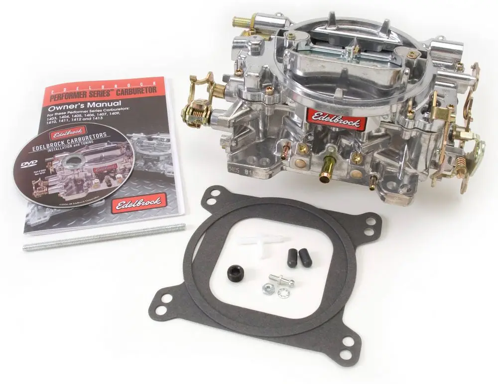 Edelbrock 1405 Performer Carburetor 600 Cfm With Manual Choke, Satin Finish (Non-Egr) 1