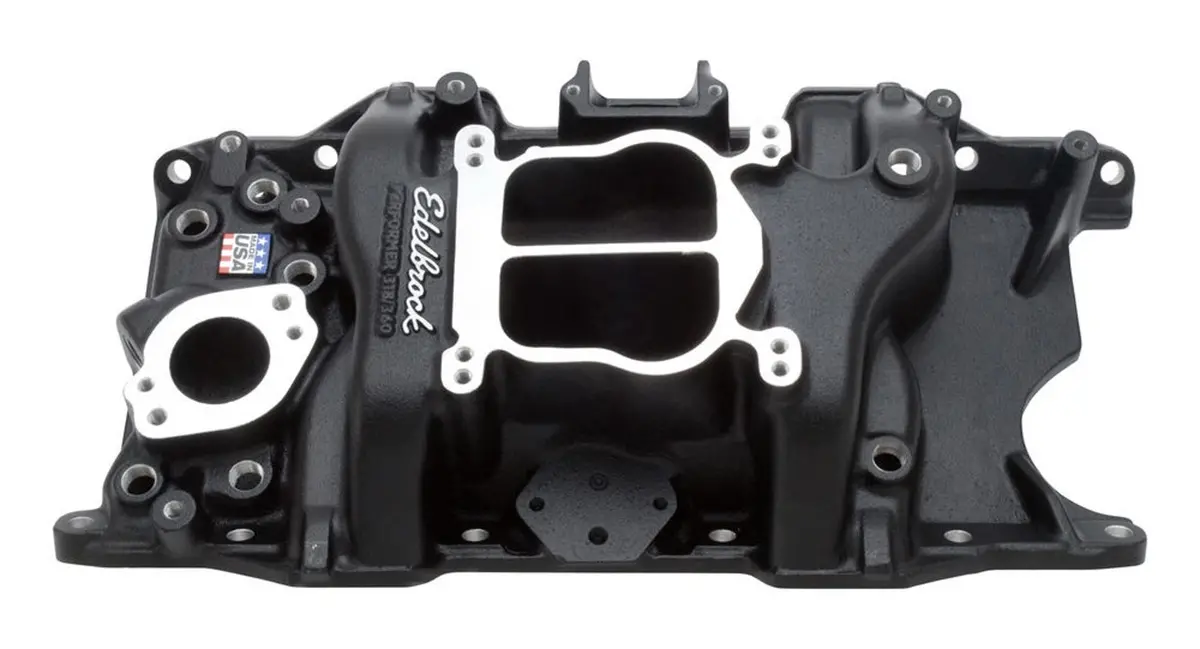 Edelbrock 21763 Performer Intake Manifold For Chrysler Sb 318 360 - Black 1