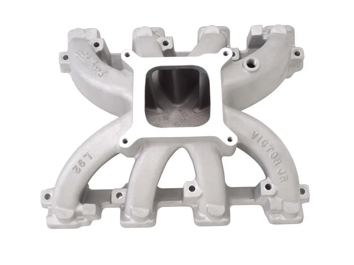 Edelbrock 28457 Victor Jr Intake Manifold Carburetor For Chevy Gen Iv Ls3/L92/L76 1