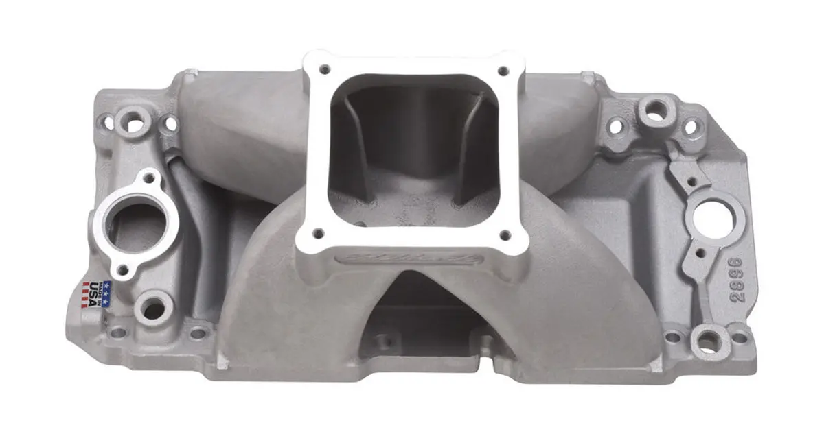 Edelbrock 2896 Super Victor Ii Intake Manifold For Bbc Chevy V8 9.8" Deck 1