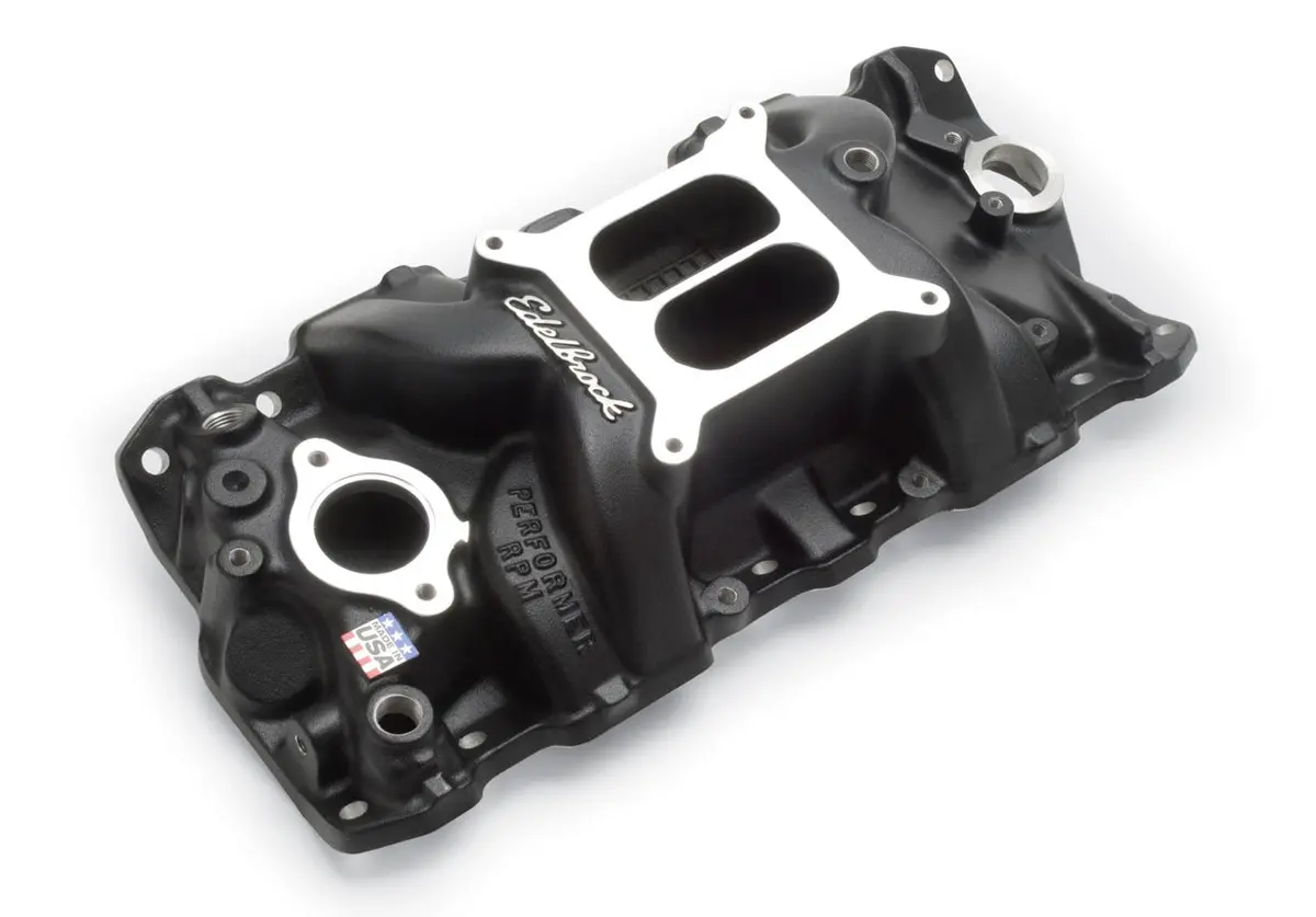 Edelbrock 71013 Performer Rpm Intake Manifold For Small Block Chevy Black 1