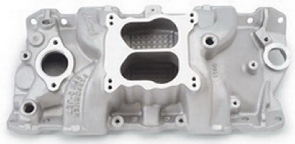Edelbrock 7104 Performer Rpm Q-Jet Intake Manifold For Chevrolet Sbc 262-400 1