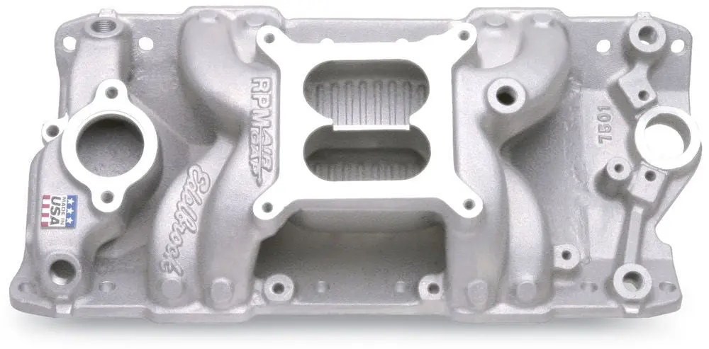 Edelbrock 7501 Performer Rpm Air-Gap Intake Manifold For Small Block Chevy 1