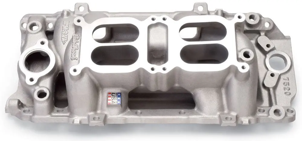 Edelbrock 7520 Rpm Air-Gap Dual Quad Intake Manifold For Big Block Chevy 1