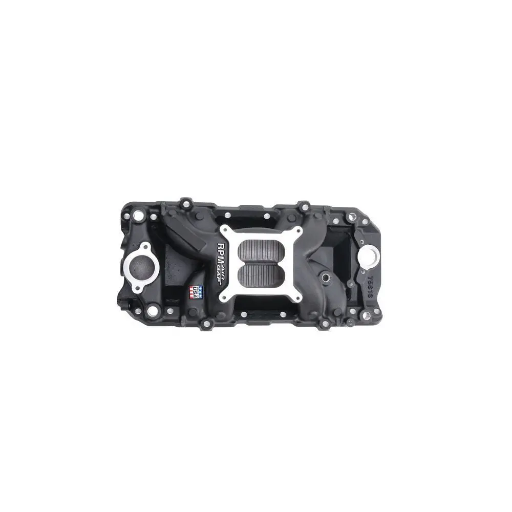 Edelbrock 75613 Rpm Air-Gap Intake Manifold For Big Block Chevy 2-O Black 1