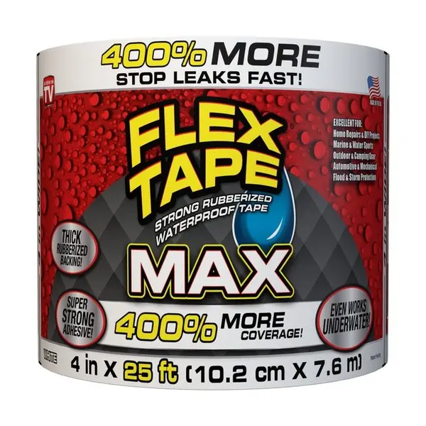 Flex Seal Family Of Products  Max 4 In. W X 25 Ft. L White Waterproof Repair Tape 1