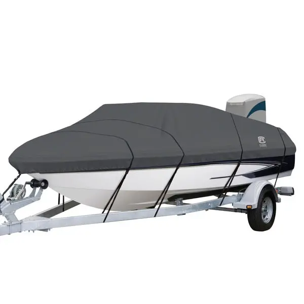 Boat Cover, Model D, Charcoal Stormpro 1