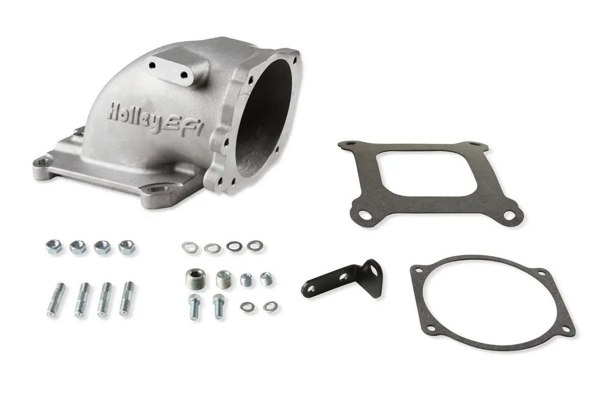 Holley 300-240F Efi Throttle Body Intake Elbow 4150 - Fits Ford Throttle Bodies 1