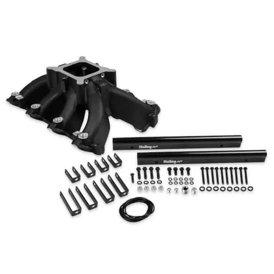 Holley 300-255Bk Single Plane Efi Split-Design Race Intake Manifold- Gm Ls1/Ls2/Ls6- Black 1