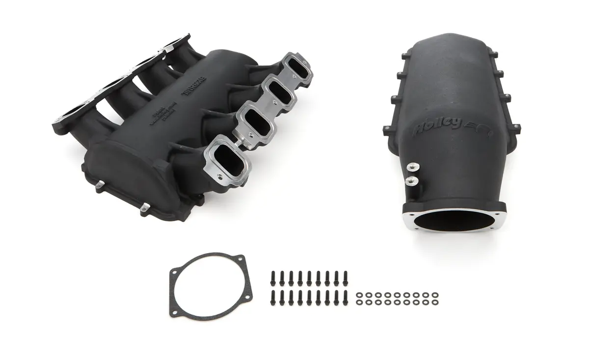 Holley 300-715Bk Lo-Ram Intake Manifold For Gm Gen V Lt - Top-Feed - Oe Direct Injection Only - Black Finish 1