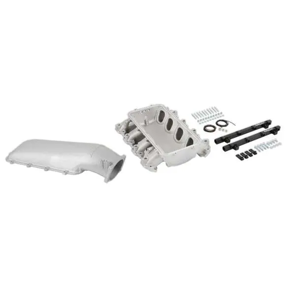 Holley 300-718 Holley Lo-Ram Manifold Kit And Port Injection Fuel Rails - Gm Gen V Lt  Top-Feed W/ Port Injection - Satin 1