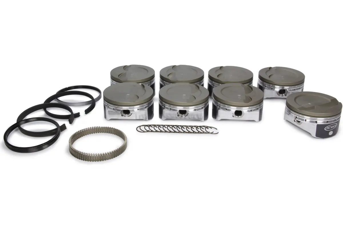 Icon Pistons Ls 6.0/6.2L Dish Forged Piston/Ring Set Ic533cakts.010 1
