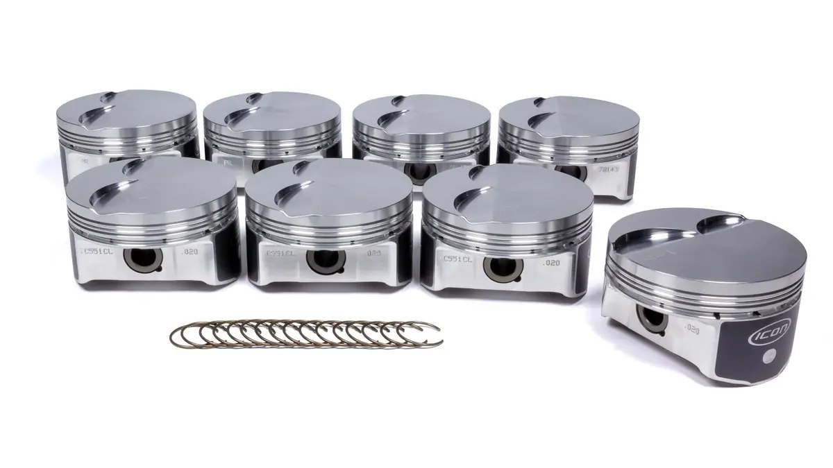 Icon Pistons 6.0L/6.2L Ft Forged Piston Set Ic551c.030 - 4.030 Bore 1