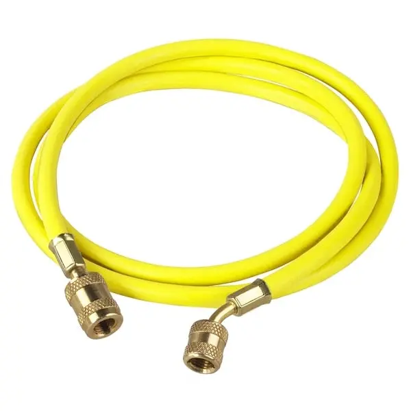 72" Yellow Enviro-Guard Hose With 45 Degree Quick Seal Fitting 1