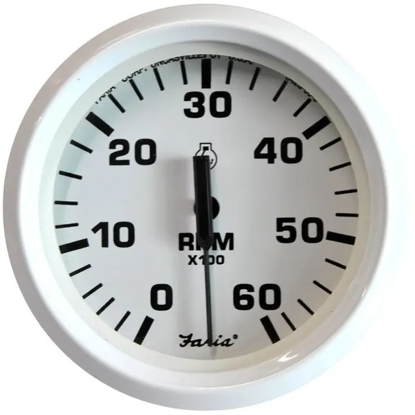 Dress White 4 Tachometer 6000 Rpm Gas 1