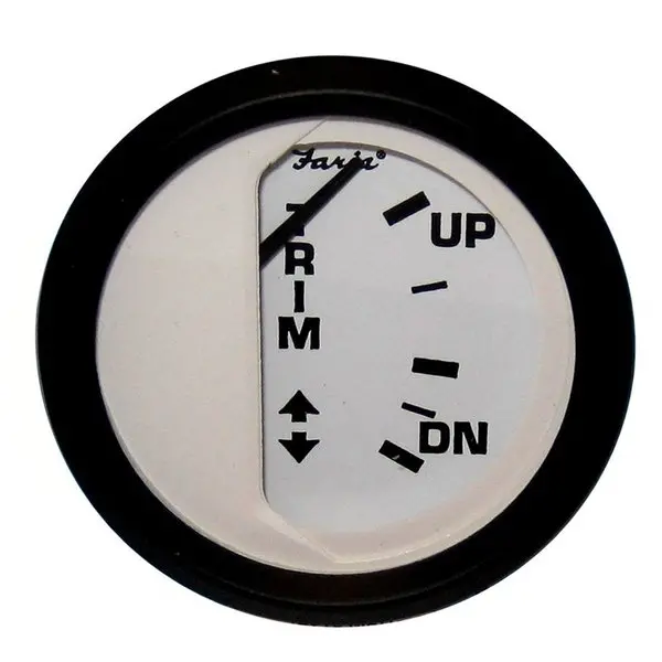 Euro White 2 Trim Gauge Merc Mariner Volvo Dp Yamaha 1